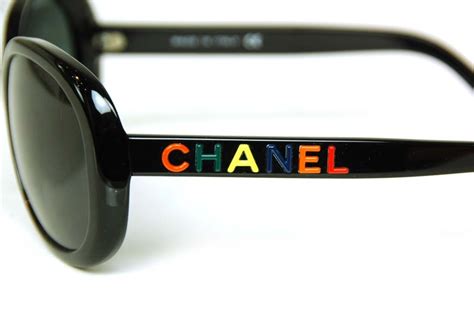 chanel sunglasses with multi color logo|authentic Chanel sunglasses.